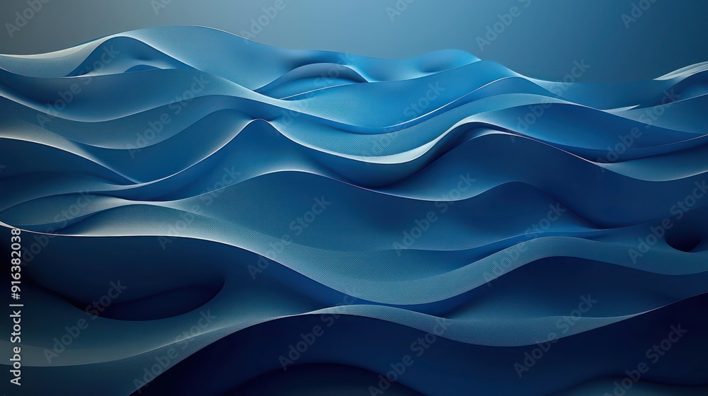 Aufkleber abstract background, layers of deep sapphire blue blending seamlessly into a sophisticated and elega