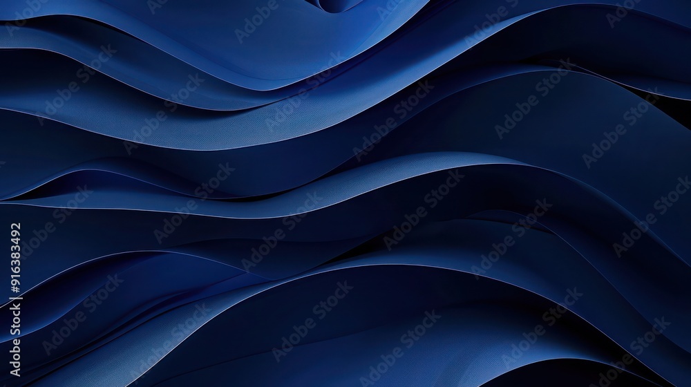 Aufkleber abstract background, layers of deep sapphire blue blending seamlessly into a sophisticated and elega