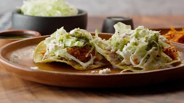 Mexican Chicken Tinga Toasts, dolly in