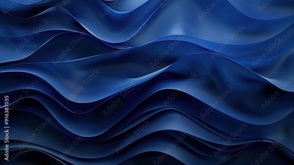 Aufkleber abstract background, layers of deep sapphire blue blending seamlessly into a sophisticated and elega