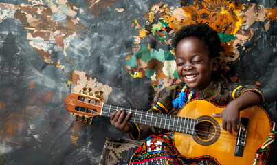 World Music day background design photo