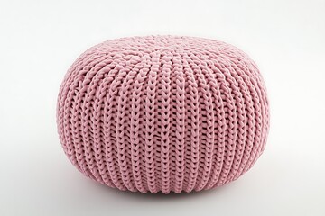 Knitted pouf for interior design