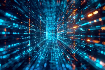 Fototapeta premium Abstract representation of encrypted data storage