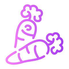 carrot Line Gradient Icon