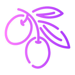 olive Line Gradient Icon