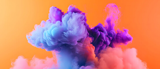Fototapeta premium The abstract background explodes with dynamic colorful paint splashes. , conveying urgency in the visuals, can be used for E-commerce Websites, and Social Media Advertising design