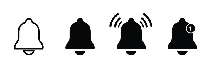 bell icon set, bell icons vector, bell logo