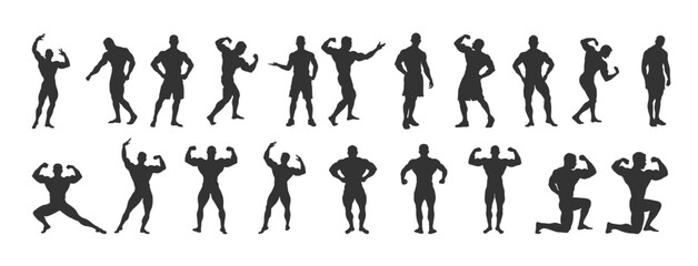 Bodybuilder silhouette, Fitness and bodybuilder silhouette, Bodybuilder silhouette clip art, Bodybuilder SVG
