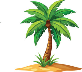 coconut palm tree, Print, vector