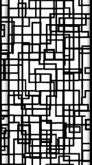 Fototapeta premium An intricate pattern of black lines forming complex geometric shapes against a white background