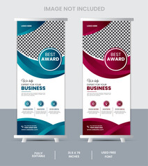 Business creative roll up display standee for presentation purpose