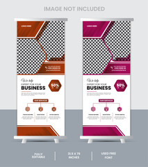 Business creative roll up display standee for presentation purpose