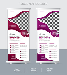 Business creative roll up display standee for presentation purpose