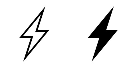 ofvs688 OutlineFilledVectorSign ofvs - flash lightning bolt . vector icon . isolated transparent . outline and filled version . AI 10 / EPS / PNG . g12034