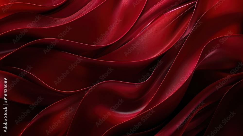 Poster abstract background, rich garnet red tones blending into a sophisticated and elegant pattern with de