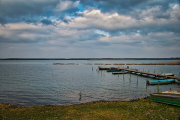 Fototapeta premium wooden pier on the lake