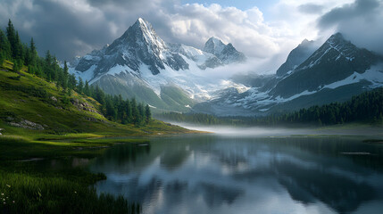 Naklejka premium lake louise banff national park country
