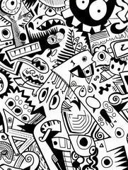 Doodle Art Illustration for Merchandise Clothing, Fashion Textile, Sport Apparel and Clothes Design Printing, Street Art Graffiti Pattern, Colorful Streetwear Design Bundle.