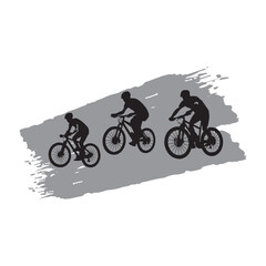 Bicycle icon. Bicycle race symbol. Cycling race flat icon. Cyclist sign. Road Cyclist Silhouette. sports, riders silhouettes cycling silhouette 