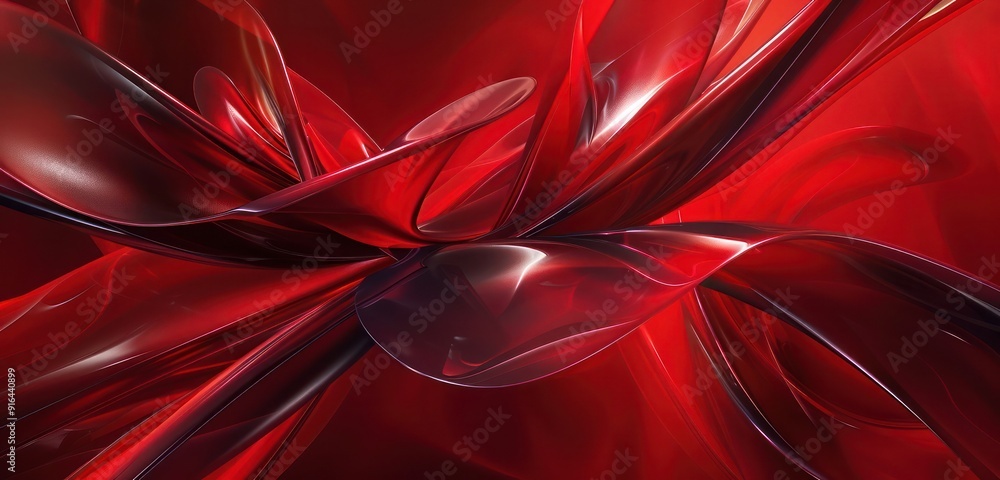 Aufkleber abstract background, rich ruby red with bold, dynamic shapes, adding a sense of drama and intensity.