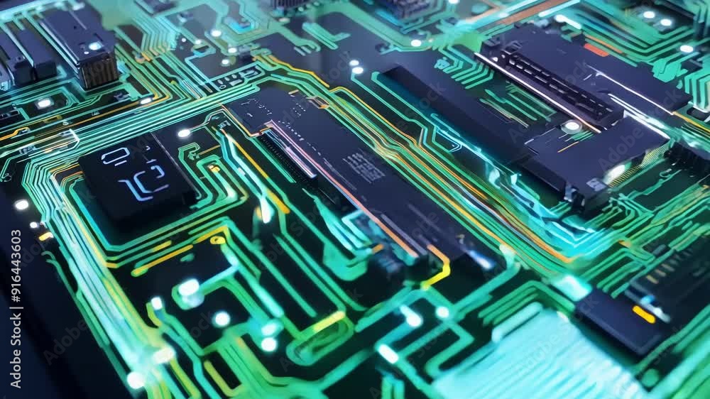 Poster get lost in the mesmerizing patterns and colors of this animated pcb the backbone of any digital sys