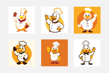  A lovely duck logo vector illustration.