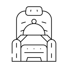 business class lunch line icon vector. business class lunch sign. isolated contour symbol black illustration