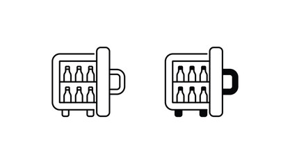 Mini Bar icon design with white background stock illustration