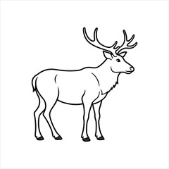 Fototapeta premium deer silhouette vector