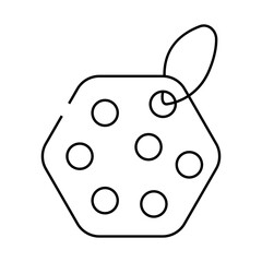 sponge callus remover line icon vector. sponge callus remover sign. isolated contour symbol black illustration