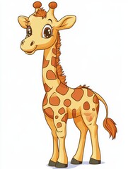 Obraz premium Cute Cartoon Giraffe Illustration