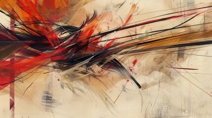 A symphony of lines and shapes converges, forming a harmonious and cohesive composition