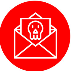 Blackmail Vector Line White Circle Red