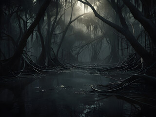 Obraz premium forest in the night