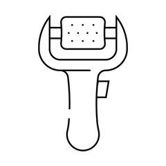 foot grooming tool callus remover line icon vector. foot grooming tool callus remover sign. isolated contour symbol black illustration