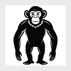 A chimpanzee standing vector illustration 