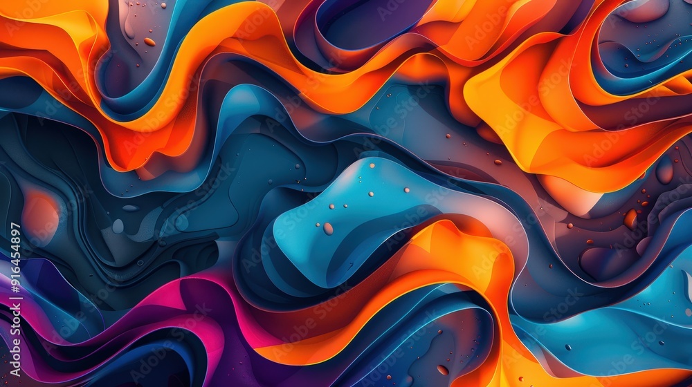 Poster abstract art background texture with dynamic shapes