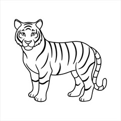 cartoon tiger vector