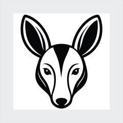 Aardvark head vector icon