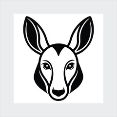 Aardvark head vector icon