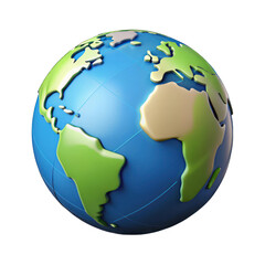 Naklejka premium World globe 3d isolated on transparent background