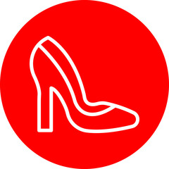 Shoes Vector Line White Circle Red