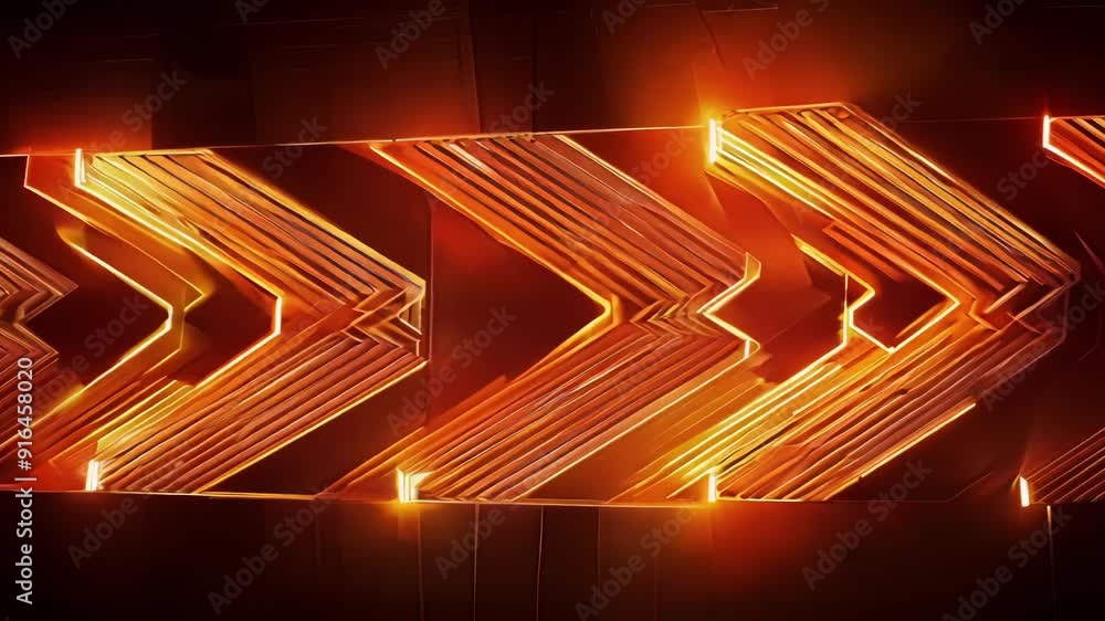 Poster a seamless pattern of intertwined orange neon arrows perfect for adding a touch of flair to a disco 