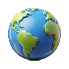 Naklejka premium World globe 3d isolated on transparent background