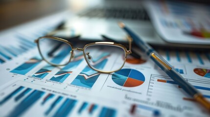 An image of a financial portfolio with various investment documents, symbolizing diversified investments and wealth management