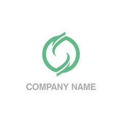 Round abstract circle design logo