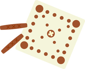 한국 전통 민속놀이용 윷놀이 게임 세트