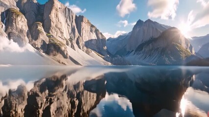 sunrise in the mountains