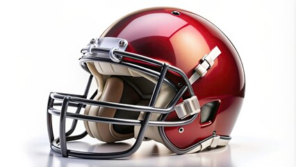 Fototapeta premium American football helmet isolated on white background, sport, protective gear, equipment