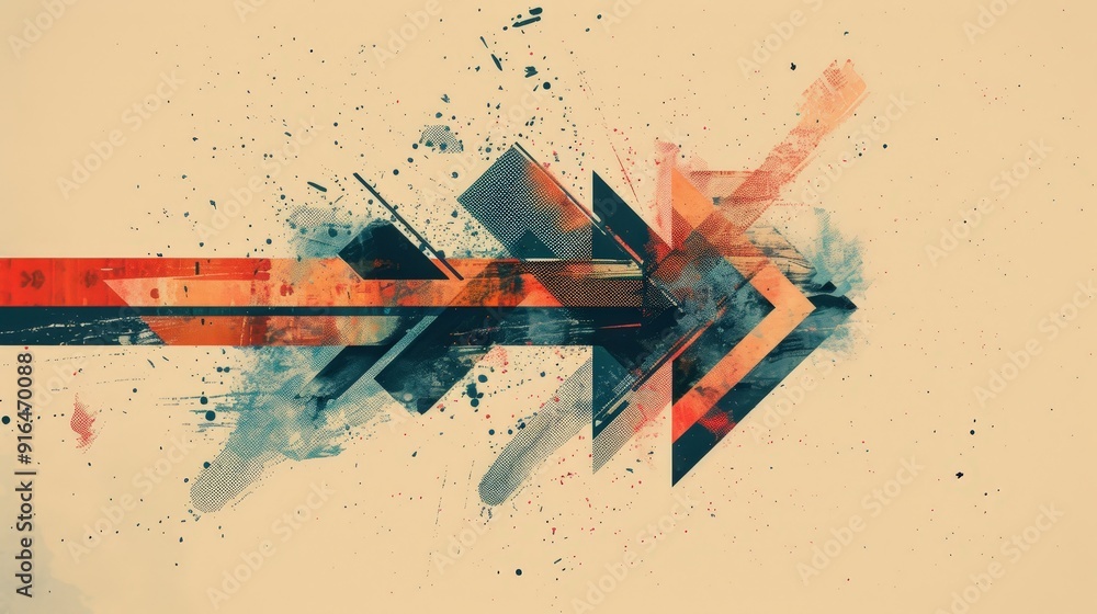 Poster create an arrow incorporated into a text design. how do you blend the arrow with typography to creat
